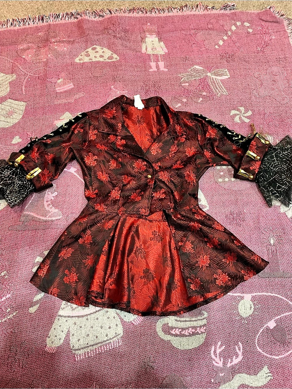 Red & Black Floral Pirate Costume